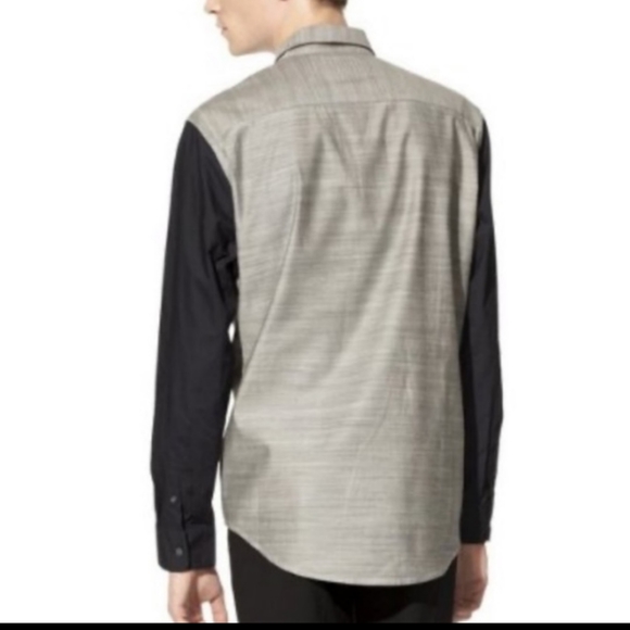 NWT 3.1 Phillip Lim Gray/Black Button Down Sz SM - Picture 11 of 13